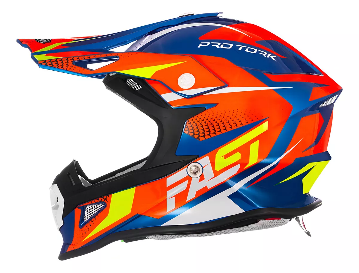 Foto do capacete de motocross pro tork fast fantasy