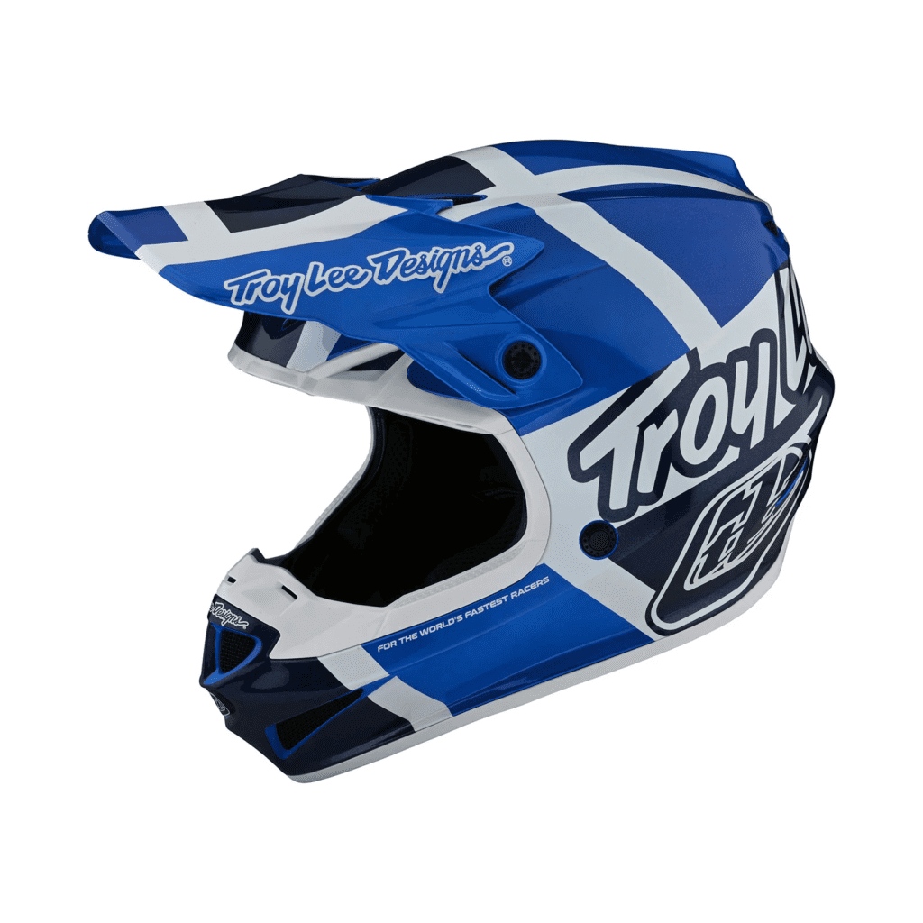 capacete infantil de motocross Troy Lee SE4 Mips azul