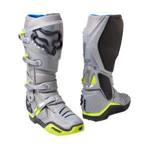 foto da bota de motocross fox instinct cor cinza