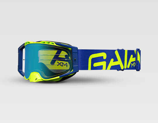 óculos para motocross Gaia MX Shield cor neon, lentes anti-embaçante, anti-risco e filtro UV 100%.