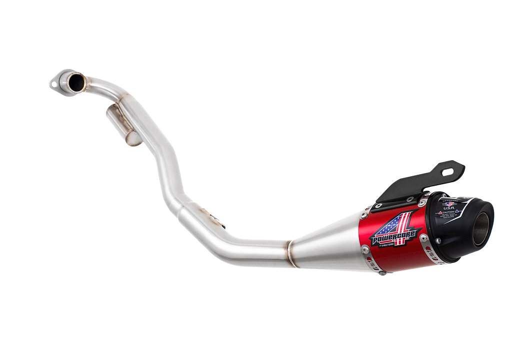 escapamento powercore 4 crf 230 vermelho, cano e ponteira pro tork powercore 4. para quem tem dúvida que qual o melhor escapamento para crf 230, o escapamento powercore 4 é um ótimo custo benefício.
