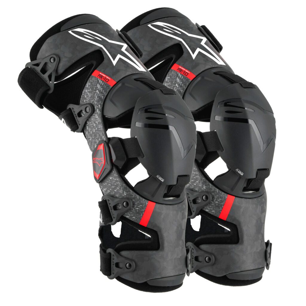imagem da joelheira alpinestars supertech rk-10, uma joelheira que está no artigo das melhores joelheiras articuladas para motocross do blog manual do motocross.