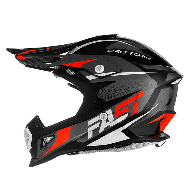 capacete de motocross pro tork fast tech preto