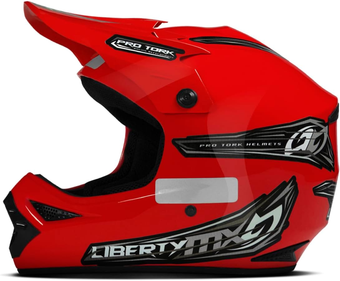 capacete de motocross pro tork liberty mx pró vermelho