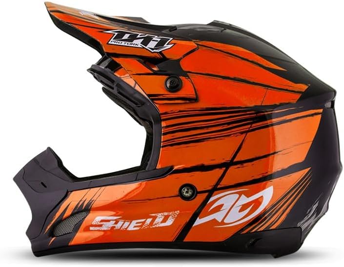 capacete de motocross pro tork th1 shield preto