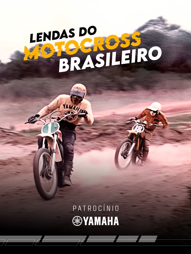 capa do documentário lendas do motocross brasileiro que conta a história do motocross no Brasil pelas décadas de 1970, 1980 e 1990.