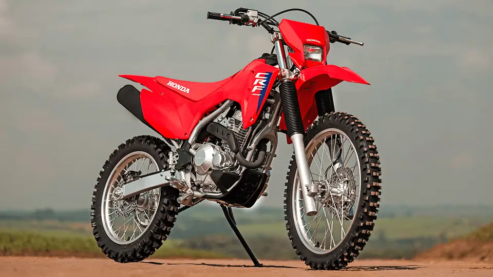 fotografia da nova moto honda crf 300f 2026 para motocross, velocross, trilha de moto e off-road em geral