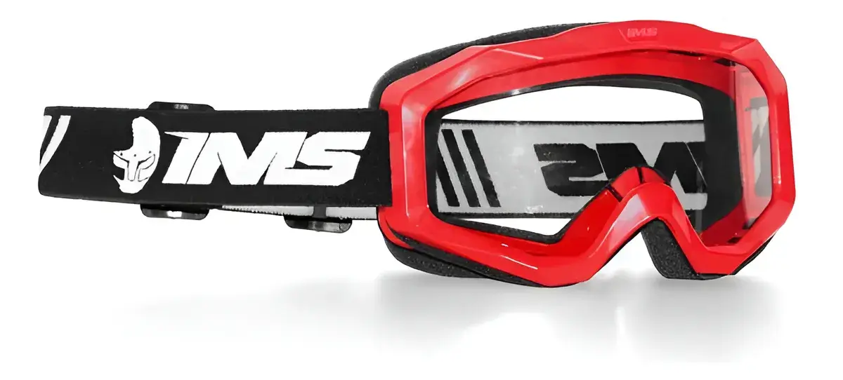 óculos de motocross IMS Light vermelho lente transparente