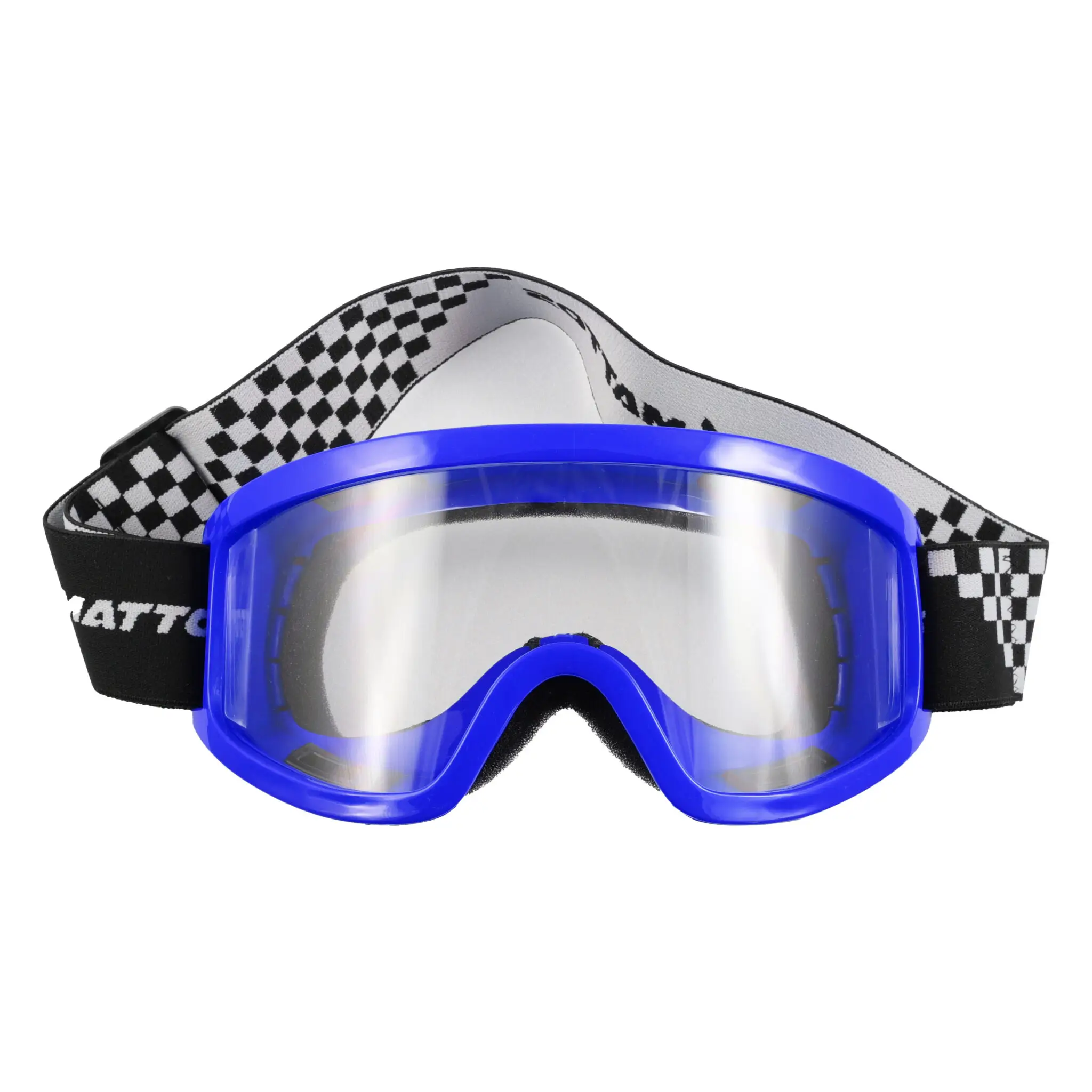 óculos de motocross Mattos Racing MX cor azul lente transparente