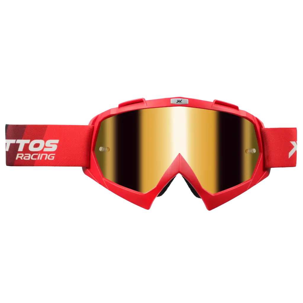 óculos de motocross Mattos Racing Terra vermelho lente espelhada